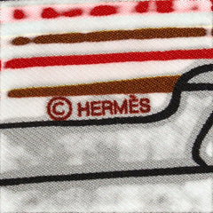 エルメス ツイリー Les Chiens Parisiens パリジャンの犬 スカーフ グレー マルチカラー レディース HERMES 【中古】