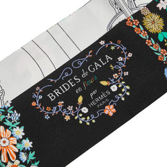 エルメス ツイリー BRIDES de GALA en Fleurs ブリッド ドゥ ガラ アン フルール スカーフ ブラック ホワイト マルチカラー シルク レディース HERMES 【中古】