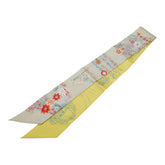 エルメス ツイリー BRIDES de GALA en fleues スカーフ グレー イエロー マルチカラー レディース HERMES 【中古】