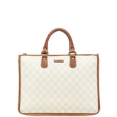 グッチ GGスプリーム ハンドバッグ 190259 ホワイト ブラウン PVC レザー レディース GUCCI 【中古】