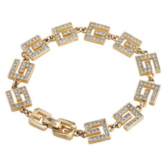 ジバンシー Gロゴ ブレスレット ゴールド メッキ ラインストーン レディース Givenchy 【中古】