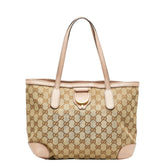 グッチ GGキャンバス ハンドバッグ 308604 ベージュ ピンク キャンバス レザー レディース GUCCI 【中古】