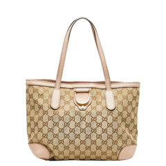 グッチ GGキャンバス ハンドバッグ 308604 ベージュ ピンク キャンバス レザー レディース GUCCI 【中古】