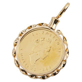 K24YG イエローゴールド K18YG イエローゴールド カナダ 10OZ エリザベス2世 メイプルリーフ 5ドル金貨 ペンダントトップ レディース 【中古】