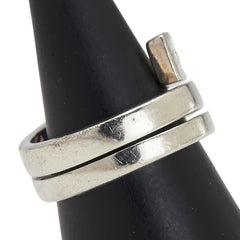 グッチ Gロゴ スネーク スパイラル リング 指輪 #18 SV925 シルバー レディース GUCCI 【中古】