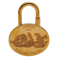 エルメス 2003年限定 地中海 カデナ ゴールド メッキ レディース HERMES 【中古】