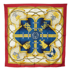 エルメス カレ90 GRANDE TENUE 馬の礼装 スカーフ レッド マルチカラー レディース HERMES 【中古】