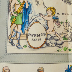 エルメス カレ90 COSTUMES CIVILS ACTUELS 現代市民の服装 スカーフ ピンク ベージュ マルチカラー シルク レディース HERMES 【中古】