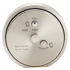 ティファニー アトラス ロック 置時計 クオーツ シルバー文字盤 ステンレススチール レディース TIFFANY&Co. 【中古】