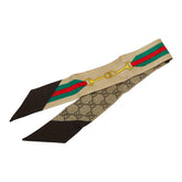 グッチ GGプリント ホースビット ネックボウ ベージュ マルチカラー レディース GUCCI 【中古】
