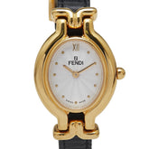 フェンディ カメレオン チェンジベルト5色 腕時計 640L クオーツ ホワイト文字盤 ステンレススチール レザー レディース FENDI 【中古】