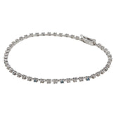 K18WG ホワイトゴールド ダイヤ1.00ct テニスチェーン ブレスレット レディース 【中古】