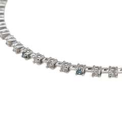 K18WG ホワイトゴールド ダイヤ1.00ct テニスチェーン ブレスレット レディース 【中古】