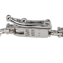 K18WG ホワイトゴールド ダイヤ1.00ct テニスチェーン ブレスレット レディース 【中古】
