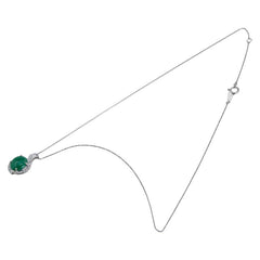 Pt900 プラチナ Pt850 プラチナ ひすい3.18ct ダイヤ0.10ct ペンダントネックレス レディース 【中古】