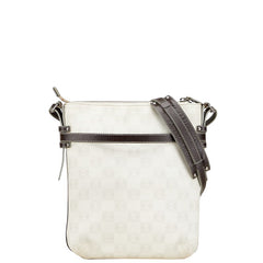 ロエベ アナグラム ショルダーバッグ ホワイト ブラウン PVC レザー レディース LOEWE 【中古】