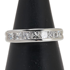 Pt900 プラチナ ダイヤ1.00ct 一文字 リング 指輪 レディース 11号 【中古】