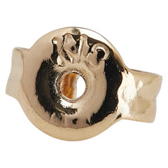 タサキ K18YG イエローゴールド アコヤパール7mmct ダイヤ0.02ct スタッドピアス レディース TASAKI 【中古】