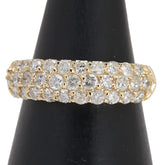 K18YG イエローゴールド ダイヤ1.00ct パヴェ リング 指輪 レディース 9号 【中古】