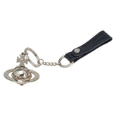 ヴィヴィアンウエストウッド オーブ キーホルダー シルバー ブラック メタル レザー レディース Vivienne Westwood 【中古】