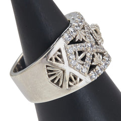 ジャスティンデイビス 王冠 モチーフ リング 指輪 SV925 シルバー メンズ Justin Davis 【中古】