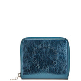 ステラマッカートニー ロゴ 二つ折り財布 ブルー レザー レディース Stella McCartney 【中古】