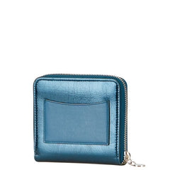 ステラマッカートニー ロゴ 二つ折り財布 ブルー レザー レディース Stella McCartney 【中古】