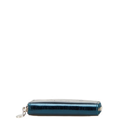 ステラマッカートニー ロゴ 二つ折り財布 ブルー レザー レディース Stella McCartney 【中古】