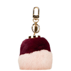 ルイ ヴィトン バブル デュオ チャーム キーホルダー M00018 パープル ピンク ゴールド ミンク メッキ レディース LOUIS VUITTON 【中古】