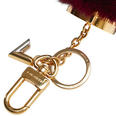 ルイ ヴィトン バブル デュオ チャーム キーホルダー M00018 パープル ピンク ゴールド ミンク メッキ レディース LOUIS VUITTON 【中古】