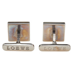 ロエベ アナグラム カフス シルバー メタル メンズ LOEWE 【中古】