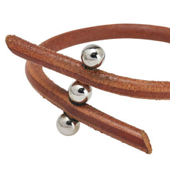 エルメス ルーレットヒルブ ブレスレット ブラウン シルバー レザー メタル レディース HERMES 【中古】