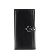 サルヴァトーレフェラガモ ガンチーニ 長財布 AQ-220107 ブラック レザー レディース Salvatore Ferragamo 【中古】