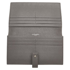 サンローラン サックドジュール 長財布 504981 グレー レザー レディース SAINT LAURENT 中古