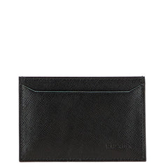 プラダ カードケース ブラック サフィアーノレザー レディース PRADA 【中古】
