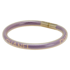 シャネル スポーツライン ロゴチューブ ブレスレット パープル ゴールド ビニール メッキ レディース CHANEL 【中古】