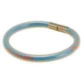 シャネル スポーツライン ロゴチューブ ブレスレット ブルー ゴールド ビニール メッキ レディース CHANEL 【中古】