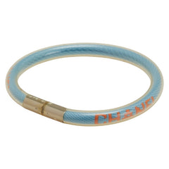 シャネル スポーツライン ロゴチューブ ブレスレット ブルー ゴールド ビニール メッキ レディース CHANEL 【中古】