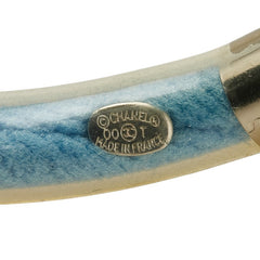 シャネル スポーツライン ロゴチューブ ブレスレット ブルー ゴールド ビニール メッキ レディース CHANEL 【中古】