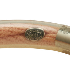 シャネル スポーツライン ロゴチューブ ブレスレット オレンジ ゴールド ビニール メッキ レディース CHANEL 【中古】