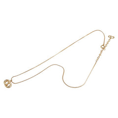 ディオール CDロゴ ペンダントネックレス ゴールド メッキ ラインストーン レディース Dior 【中古】