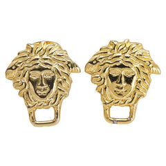 ヴェルサーチェ メドゥーサ イヤリング ゴールド メッキ レディース VERSACE 中古