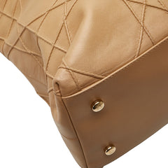 ディオール グランヴィル カナージュ ハンドバッグ ショルダーバッグ 2WAY ベージュ レザー レディース Dior 【中古】