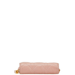 ディオール ディオール カロ カナージュ スカーレット ウォレット 二つ折り財布 ピンク レザー レディース Dior 【中古】