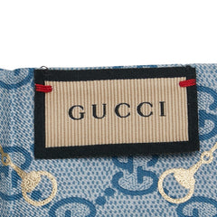 グッチ GGプリント ホースビット ネックボウ ライトブルー マルチカラー レディース GUCCI 【中古】