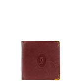 カルティエ マストライン 札入れ ワインレッド ゴールド レザー レディース CARTIER 【中古】