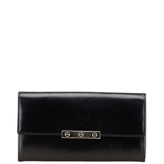 カルティエ ラブコレクション 長財布 ブラック レザー レディース CARTIER 【中古】