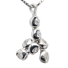 K18WG ホワイトゴールド ダイヤ0.15ct ペンダントネックレス レディース 【中古】