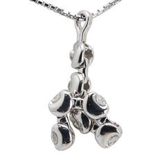 K18WG ホワイトゴールド ダイヤ0.15ct ペンダントネックレス レディース 【中古】