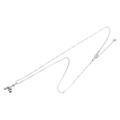 K18WG ホワイトゴールド ダイヤ0.15ct ペンダントネックレス レディース 【中古】